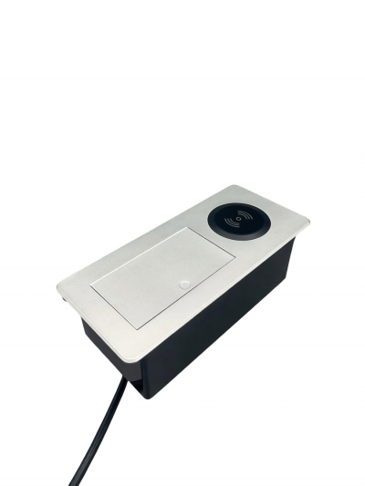 Выдвижная розетка Nexio Q4, 2xUSB A+C, беспроводная зарядка 15 Вт, провод 1,5 м-3